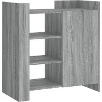 vidaXL Dressoir 73,5x35x75 cm bewerkt hout grijs sonoma eikenkleurig