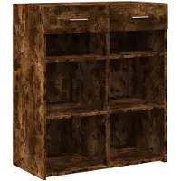 vidaXL Dressoir 80x42,5x93 cm bewerkt hout gerookt eikenkleurig