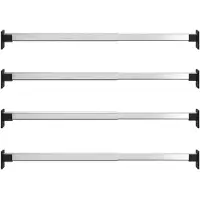 vidaXL Kledingroedes 4 st telescopisch 58-100 cm zilverkleurig