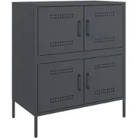 vidaXL Dressoir 68x39x79 cm staal antracietkleurig