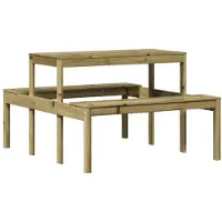 vidaXL Picknicktafel 110x134x75 cm geïmpregneerd grenenhout