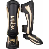 Venum Kickboks Scheenbeschermers Elite Zwart Goud - XL