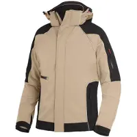 FHB Walter Softshell-Jack Beige-Zwart maat S heren