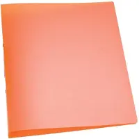 Q-CONNECT ringmap, PP, 2 ringen, 25 mm, transparant oranje