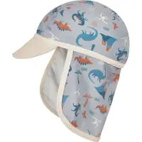 Playshoes Uv-beschermende Peaked Cap Dino Allover Blauw | Maat: 53 cm