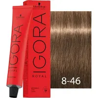 Schwarzkopf Permanente kleur - - Igora Royal Nude Tones 8-46 - Licht Beige Bruin - 60ml