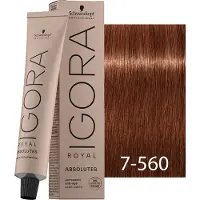 Schwarzkopf Professional Igora Royal Absolutes 60 ml 7-560 Med. Blond Goud Chocolade Naturel