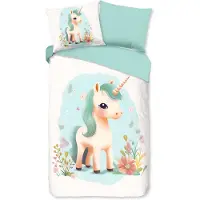 Good Morning kinderdekbedovertrek One Unicorn - flanel