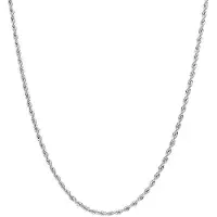 Lucardi Dames Stalen ketting koord 2,5mm - Ketting - Staal - Zilver - 45 cm