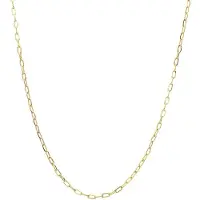 Lucardi Dames Stalen goldplated ketting closed forever 2mm - Ketting - Staal - Goud - 55 cm