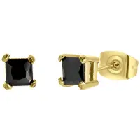 Lucardi Oorbel goud / zwart