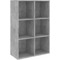 vidaXL Boekenkast/dressoir 66x30x98 cm bewerkt hout betongrijs