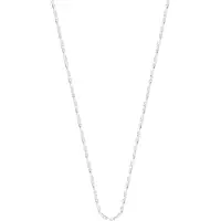 Lucardi Dames Ketting - Echt Zilver - Ketting - Cadeau - 60 cm - Zilverkleurig