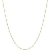 Lucardi Dames Stalen goldplated ketting gourmet 1mm - Ketting - Staal - goudkleurig - 55 cm