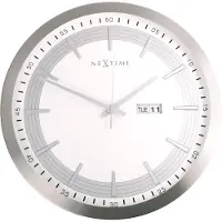 Nextime klok 3009 Captain, Ø44 cm, Wall, White