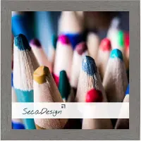 SecaDesign Nervi Fotolijst Hout - Fotomaat 40x40 cm - Grijs