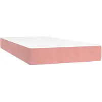 vidaXL - Pocketveringmatras - 90x210x20 - cm - fluweel - roze