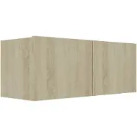 Möbelando Tv-meubel 80x30x30 cm bewerkt hout sonoma eikenkleurig