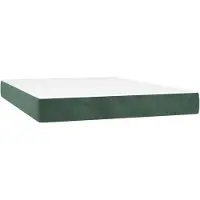 vidaXL Pocketveringmatras medium 120x210x20 cm fluweel donkergroen