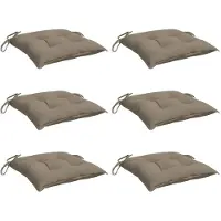 vidaXL Palletkussens 6 st 50x50x7 cm oxford stof taupe