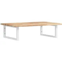 vidaXL Badkamer wandschap staal en massief acaciahout