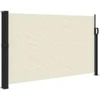 vidaXL Windscherm uittrekbaar 120x500 cm crèmekleurig