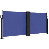 vidaXL Windscherm uittrekbaar 100x1000 cm blauw