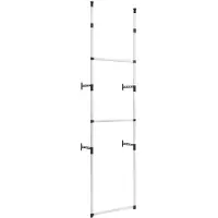 The Living Store De Living Store telescoopkledingrek met stangen, gemaakt van aluminium