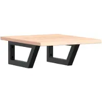 vidaXL Badkamer wandschap staal en massief eikenhout