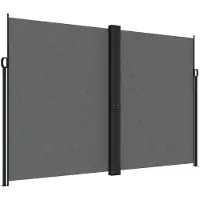 vidaXL Windscherm uittrekbaar 220x600 cm antracietkleurig