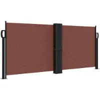 vidaXL Windscherm uittrekbaar 100x1000 cm bruin