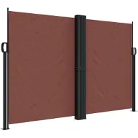 vidaXL Windscherm uittrekbaar 160x1200 cm bruin