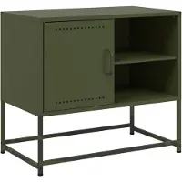 vidaXL Tv-meubel 100,5x39x60,5 cm staal mosterdgeel