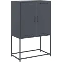 vidaXL Tv-meubel 68x39x60,5 cm staal zwart