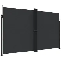 vidaXL Windscherm uittrekbaar 200x600 cm zwart