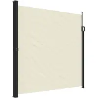 vidaXL Windscherm uittrekbaar 200x600 cm crèmekleurig