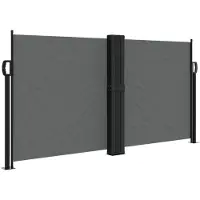vidaXL Windscherm uittrekbaar 120x600 cm antraciet