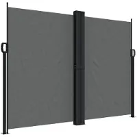 vidaXL Windscherm uittrekbaar 180x1000 cm antracietkleurig