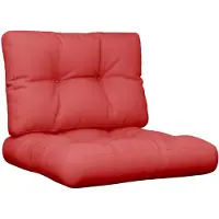 vidaXL Palletkussens 2 st stof rood
