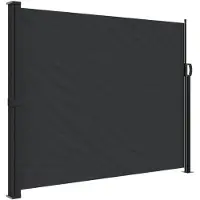 vidaXL Windscherm uittrekbaar 160x500 cm zwart