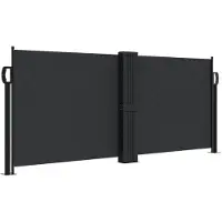 vidaXL Windscherm uittrekbaar 100x1000 cm zwart