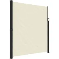 vidaXL Windscherm uittrekbaar 220x600 cm crèmekleurig