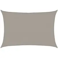 vidaXL Zonnezeil 160 g/m² rechthoekig 3,5x4,5 m HDPE lichtgrijs