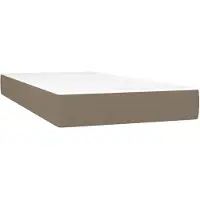 vidaXL Pocketveringmatras voor kinderen medium 80x160 cm stof taupe