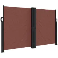 vidaXL Windscherm uittrekbaar 140x1200 cm bruin