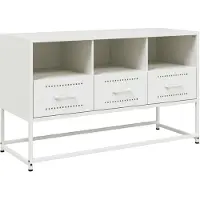 vidaXL Tv-meubel 100,5x39x60,5 cm staal wit