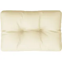 vidaXL Palletkussen 50x40x12 cm stof crèmekleurig