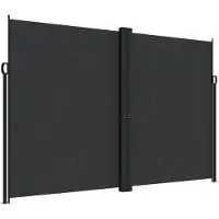 vidaXL Windscherm uittrekbaar 220x1000 cm zwart