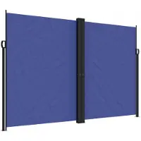 vidaXL Windscherm uittrekbaar 220x600 cm blauw