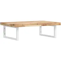 vidaXL Badkamer wandschap staal en massief acaciahout
